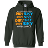 Image of All I Remember Is Dirt Sky Ambulance Funny Motocross T-Shirt
