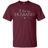 Image of "I love my husband" - romantic wife Valentine's gift t-shirt