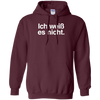 Image of "Ich Weiss Es Nicht" Funny German Teacher Student Shirt