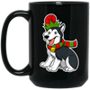 Image of Christmas Siberian Husky Dog T-Shirt, Puppy Xmas Gift