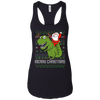 Image of Santa Riding Dinosaur Tyrannosaurus Gift Tshirt