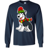 Image of Christmas Siberian Husky Dog T-Shirt, Puppy Xmas Gift