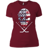 Image of American Hockey Goalie T-Shirt Patriotic Hockey Tee