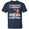 Image of Santa Dabbing Around The Snow & Playing Hockey Fun Shirt