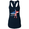 Image of American Flag Surfer Tee Shirt USA Love Surfing Surf Gifts