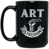Image of Art is Freedom great t shirt for artists who love to draw