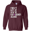 Image of Alzheimer's Awareness T Shirt For Aunties Purple Ribbon Tee