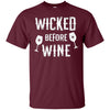 Image of Funny Halloween Wine Long Sleeve Shirt Wicked Before Wine