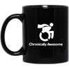 Image of Chronically Awesome Wheelchair Superhero Funny Tee Shirt