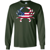 Image of T-shirts de drapeau américain: T-shirt USA de contour d'animal de crabe
