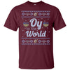 Image of Funny Hanukkah Sweater Long Sleeve Shirt, Oy to the World