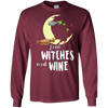 Image of Funny Halloween T Shirt Even Witches Need Wine Shirt