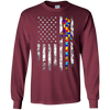 Image of Autism Awareness T-Shirt American Flag Distressed Tee