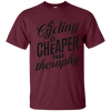 Image of Bike Cycling is Cheaper Than Therapy Women Men Kids T-Shirt