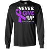 Image of Alzheimer's Awareness Never Give Up Long Sleeve T-Shirt