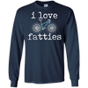Image of "I Love Fatties" Fat Tire Mountain Style Bikes T-Shirt