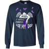 Image of Alzheimer Awareness T-Shirt I Wear Purple for my Dad Tee