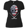 Image of American Hockey Goalie T-Shirt Patriotic Hockey Tee