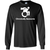 Image of Chronically Awesome Wheelchair Superhero Funny Tee Shirt