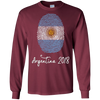 Image of Argentina Shirt 2018 Thumbprint Soccer Flag Design