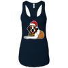 Image of Christmas St. Bernard Dog T-Shirt, Puppy Xmas Gift