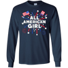 Image of All American Girl Cute Patriotic 4th Of July T-Shirt