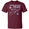 Image of Appalachian Trail Map Retro Hiking Long Sleeve Tee Shirt