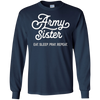 Image of Army Sister Eat Sleep Pray Repeat Shirt