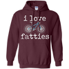 Image of "I Love Fatties" Fat Tire Mountain Style Bikes T-Shirt