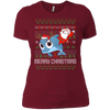 Image of Santa Riding Dolphin Merry Xmas Gift Tshirt