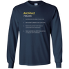 Image of Architect Definition Architecture Distressed Long T-Shirt