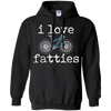 Image of "I Love Fatties" Fat Tire Mountain Style Bikes T-Shirt