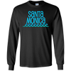 Image of Santa Monica Beach Long Sleeve T-Shirt Waves Surf Tee Shirt