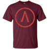 Image of Grèce antique Spartan Lambda T-shirt en détresse