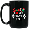 Image of Santa Loves This Girl T Shirt Funny Christmas Gift Shirts