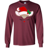 Image of Santa Reindeer Face. Christmas Costume Holiday T-Shirt