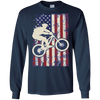 Image of American Flag Mountain Biking Shirt Long Sleeve Bike Lover