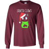Image of Santa Claws Cat Lovers Long Sleeve Shirt