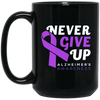 Image of Alzheimer's Awareness Never Give Up Long Sleeve T-Shirt