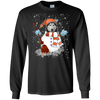 Image of Christmas Snowman Siberian husky Funny T-shirt