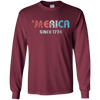 Image of 'Merica Since 1776 Shirt | Cool Retro USA Tshirt for July 4
