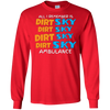 Image of All I Remember Is Dirt Sky Ambulance Funny Motocross T-Shirt