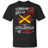Image of Artilleryman Of Christ A Child Of God Men Of Faith T-shirt