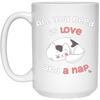 Image of All You Need Is Love And A Nap - Funny Cat Nap Shirt