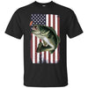 Image of American Flag Patriotic Bass Fishing Shirt for Men Women