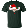 Image of Santa Reindeer Face. Christmas Costume Holiday T-Shirt