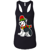 Image of Christmas Siberian Husky Dog T-Shirt, Puppy Xmas Gift