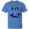 Image of T-shirt violet sirène fille 10e anniversaire