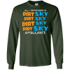 Image of All I Remember Is Dirt Sky Ambulance Funny Motocross T-Shirt