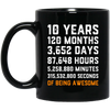 Image of 10th Birthday Gift T Shirt 10 Years Old Being Awesome Tee